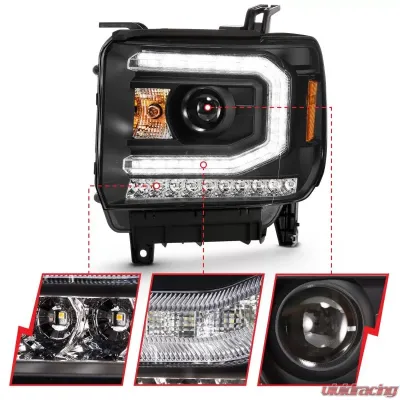 Anzo USA Projector Headlight Set GMC Sierra 2016-2019 - 111485