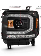 Anzo USA Projector Headlight Set GMC Sierra 2016-2019                                     - 111485 - Image 4