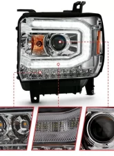 Anzo USA Projector Headlight Set GMC Sierra 2016-2019                                     - 111486 - Image 3