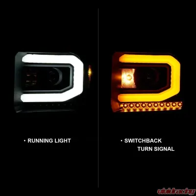 Anzo USA Projector Headlight Set GMC Sierra 2014-2016 - 111487