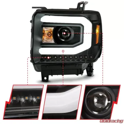 Anzo USA Projector Headlight Set GMC Sierra 2014-2016 - 111487