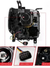 Anzo USA Projector Headlight Set GMC Sierra 2014-2016                                     - 111487 - Image 5