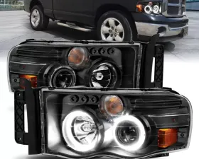 Anzo USA Projector Headlight Set w/Halo Dodge