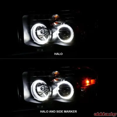 Anzo USA Projector Headlight Set w/Halo Dodge - 111490