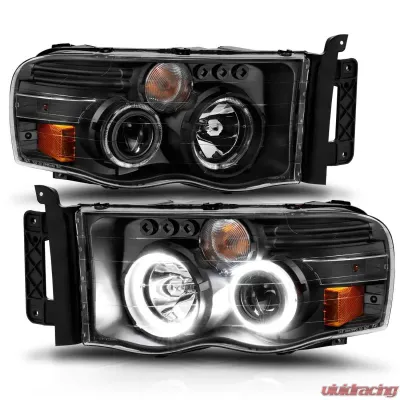 Anzo USA Projector Headlight Set w/Halo Dodge - 111490