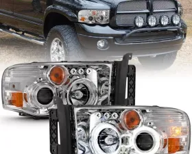 Anzo USA Projector Headlight Set w/Halo Dodge