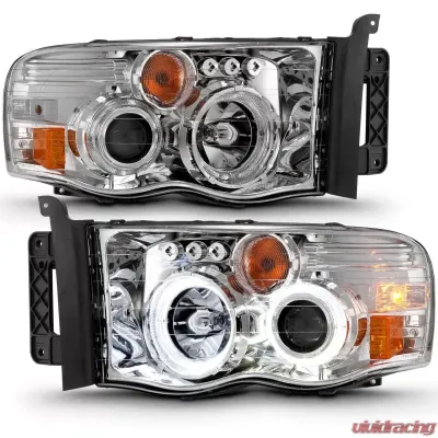 Anzo USA Projector Headlight Set w/Halo Dodge - 111491