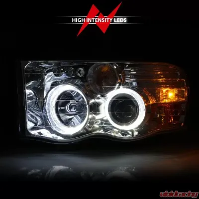 Anzo USA Projector Headlight Set w/Halo Dodge - 111491