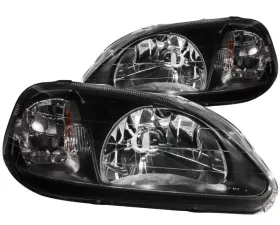 Anzo USA Crystal Headlight Set Honda Civic 1999-2000