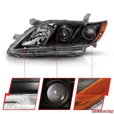 Anzo USA Projector Headlight Set Toyota Camry 2007-2011 - 121539