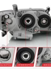 Anzo USA Projector Headlight Set Toyota Camry 2007-2011                                     - 121539 - Image 5