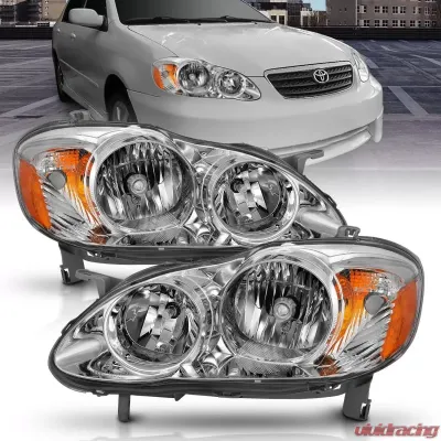 Anzo USA Crystal Headlight Set Toyota Corolla 2005-2008 - 121540