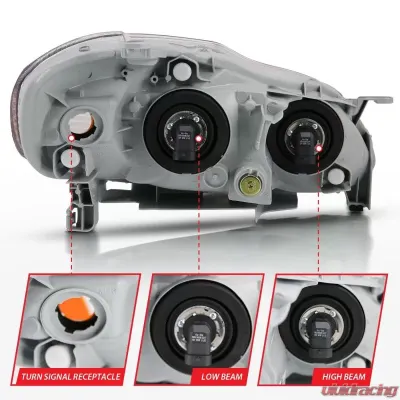 Anzo USA Crystal Headlight Set Toyota Corolla 2005-2008 - 121540