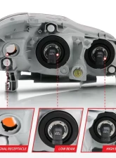 Anzo USA Crystal Headlight Set Toyota Corolla 2005-2008                                     - 121540 - Image 5