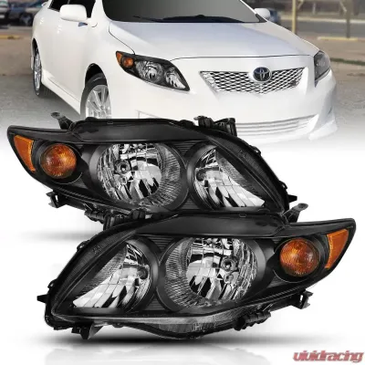 Anzo USA Crystal Headlight Set Toyota Corolla 2009-2010 - 121541