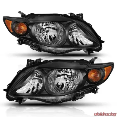 Anzo USA Crystal Headlight Set Toyota Corolla 2009-2010 - 121541