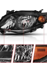Anzo USA Crystal Headlight Set Toyota Corolla 2009-2010                                     - 121541 - Image 3
