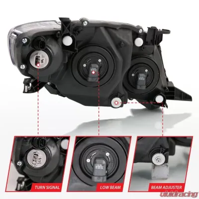 Anzo USA Crystal Headlight Set Toyota Corolla 2009-2010 - 121541