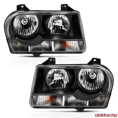 Anzo USA Crystal Headlight Set Chrysler 300C 2005-2010 - 121544