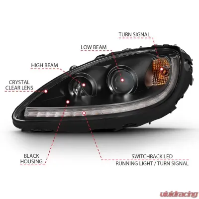 Anzo USA Projector Headlight Set w/Halo Chevrolet - 121553