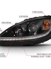 Anzo USA Projector Headlight Set w/Halo Chevrolet                                     - 121553 - Image 4