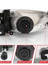 Anzo USA Crystal Headlight Set Toyota Camry 1997-1999                                     - 121555 - Image 5