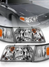 Anzo USA Crystal Headlight Set Ford Crown Victoria 1998-2005                                     - 121556 - Image 5