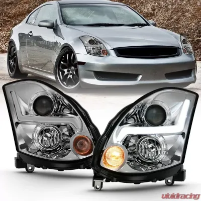 Anzo USA Projector Headlight Set Infiniti G35 2003-2007 - 121557