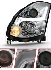 Anzo USA Projector Headlight Set Infiniti G35 2003-2007                                     - 121557 - Image 3