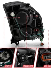 Anzo USA Projector Headlight Set Infiniti G35 2003-2007                                     - 121557 - Image 5