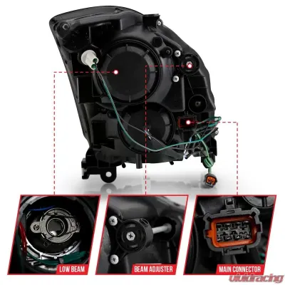Anzo USA Projector Headlight Set Infiniti G35 2003-2007 - 121557