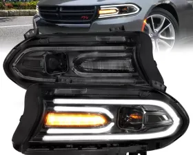 Anzo USA Projector Headlight Set Dodge Charger 2015-2018