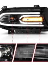 Anzo USA Projector Headlight Set Dodge Charger 2015-2018                                     - 121559 - Image 3