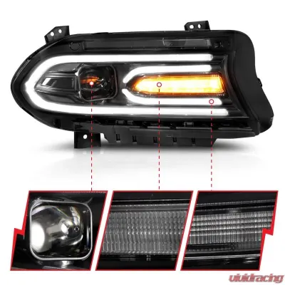 Anzo USA Projector Headlight Set Dodge Charger 2015-2018 - 121559