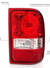 Anzo USA Tail Light Assembly Ford Ranger 2001-2011                                     - 211182 - Image 4