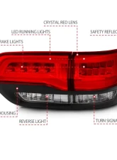 Anzo USA Tail Light Assembly Jeep Grand Cherokee 2014-2017                                     - 311268 - Image 4