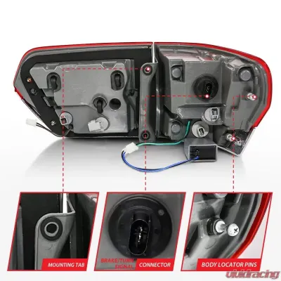 Anzo USA Tail Light Assembly Jeep Grand Cherokee 2014-2017 - 311268