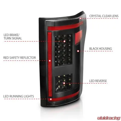 Anzo USA Tail Light Assembly Ford F-150 2015-2017 - 311293