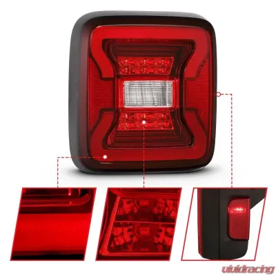 Anzo USA Tail Light Assembly Jeep Wrangler 2018-2019 - 311295