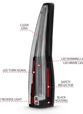 Anzo USA Tail Light Assembly Cadillac Escalade 2007-2014                                     - 311296 - Image 4