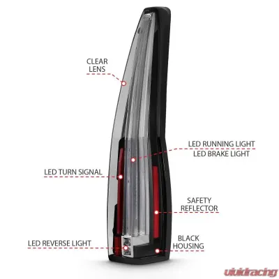 Anzo USA Tail Light Assembly Cadillac Escalade 2007-2014 - 311296
