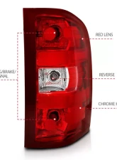 Anzo USA Tail Light Assembly Chevrolet Silverado 1500 2007-2013                                     - 311303 - Image 3