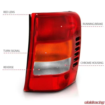 Anzo USA Tail Light Assembly Jeep Grand Cherokee 1999-2004 - 311308
