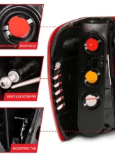 Anzo USA Tail Light Assembly Jeep Grand Cherokee 1999-2004                                     - 311308 - Image 4