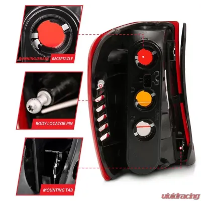 Anzo USA Tail Light Assembly Jeep Grand Cherokee 1999-2004 - 311308