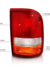 Anzo USA Tail Light Assembly Ford Ranger 1993-1997                                     - 311310 - Image 5