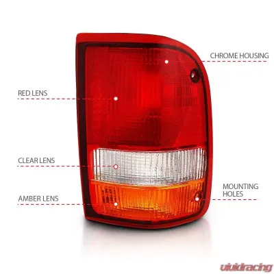 Anzo USA Tail Light Assembly Ford Ranger 1993-1997 - 311310