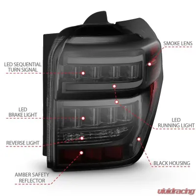 Anzo USA Tail Light Assembly Toyota 4Runner 2014-2020 - 311312