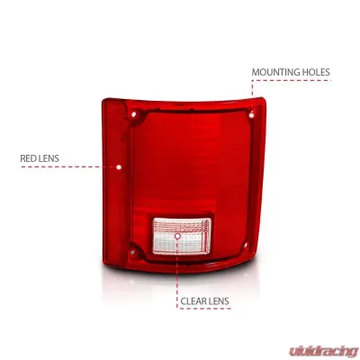 Anzo USA Tail Light Assembly Chevrolet Blazer 1987-1991 - 311317