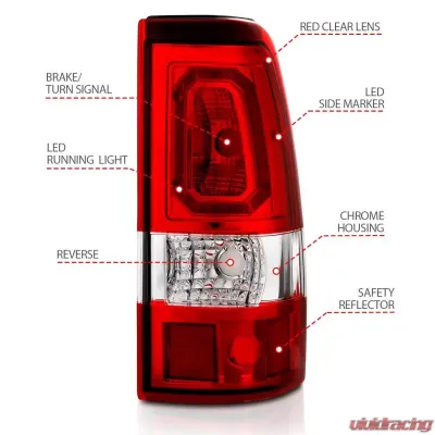Anzo USA Tail Light Assembly Chevrolet - 311329